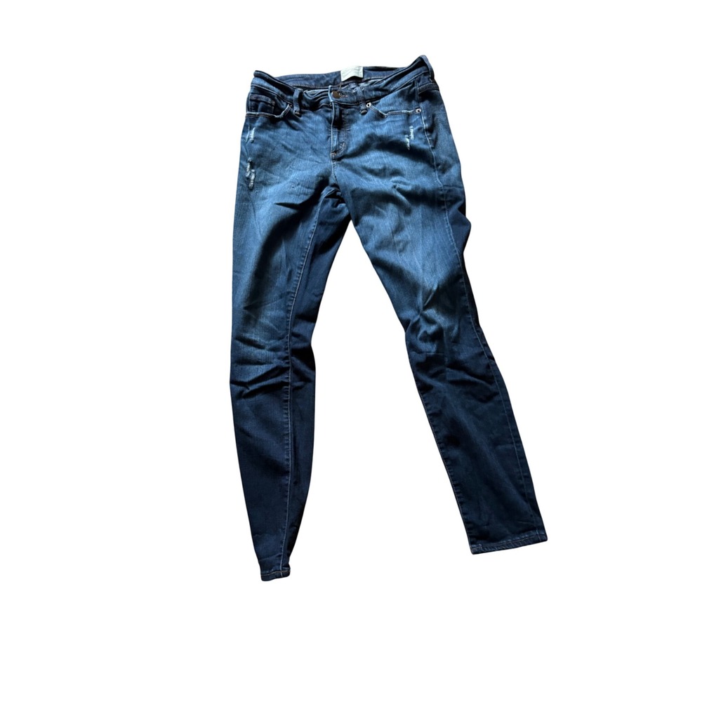 Universal Thread Womens Skinny Jeans Dark Wash Distressed Denim Size 4/27R